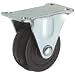 EZ Roll E-20-HR-S-SB 2" Diameter Hard Rubber Wheel General Duty Plate Caster, 125 lbs Load Capacity