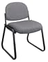 Office Star Work Smart Deluxe Sled Base Arm Chair with Designer Plastic Shell Back, Cadet