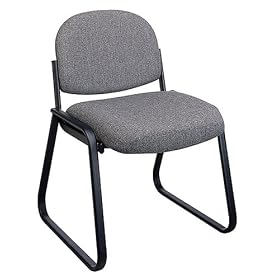 Office Star Work Smart Deluxe Sled Base Arm Chair with Designer Plastic Shell Back,... by Office Star
