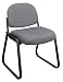 Office Star Work Smart Deluxe Sled Base Arm Chair With Designer Plastic Shell Back, Cadet