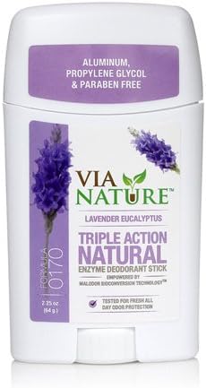 New - Via Nature Deodorant - Stick - Lavender Eucalyptus - 2.25 oz