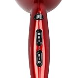 MHD Professional Salon Hair Dryer Negative Ionic 1875W DC Motor Blow Dryer with Styling Concentrator Nozzle and Diffuser 2 Speeds 3 Heat Settings Cold Shot Button ( Red)