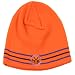 New York Knicks 3-Pin Stripe Knit Beanie (Orange)