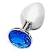Ocaler®Small Size Mini Butt Anal Plug Toys Alloy Crystal Jewelry Sex Toys Adult Sex Products(Dark Blue)