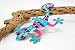 Metal Gecko Hanging Garden Sculpture - Aqua