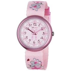 Flik Flak - FPB005 - Montre Fille - Quartz - Analogique - Bracelet plastique rose avec motifs