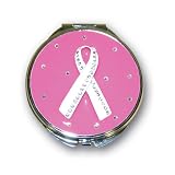 Handbag Compact Mirror - Breast Cancer Ribbon -Breast Cancer Campaign Gifts -