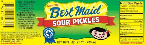 Best Maid Sour Pickles 16 Oz Jar (Pack of 3)