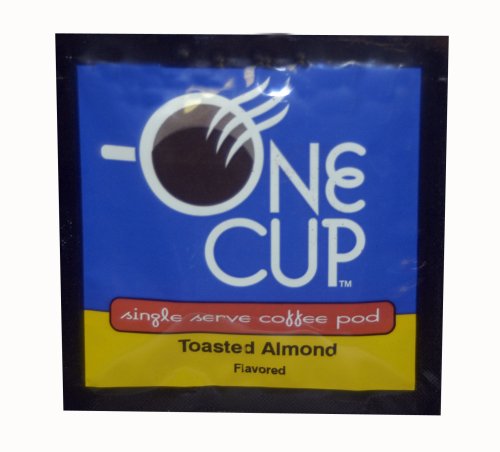 One Cup Toasted Almond Single Serve Coffee Pods - 18 Individually Wrapped 10 Gram Pods -... by Baronet Coffee Inc