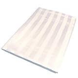 Fabric Shower Curtain White Satin Stripe 180cmx180cm