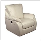 Milano Bonded Leather Rocker Recliner in Ivory