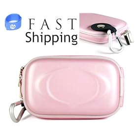 Baby Pink EVA Camera Carrying Case for 3.5 inch Samsung SH100 with EV Lanyard - Colors and Styles May Vary
