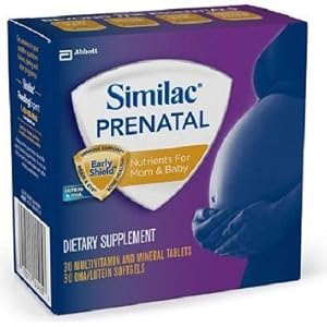 Similac Prenatal Multivitamins Multiminerals with Letein & DHA Pack of 6 Boxes (30 Day Supply in Each Box)