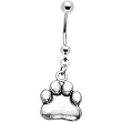 Paw Print Belly Ring
