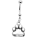 Paw Print Belly Ring