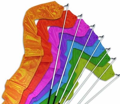 Streamer Wand Rod with Silver Metallic Dance Ribbon Streamer