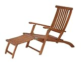 Siena Garden Deckchair Nassau, Kopfteil mehrfach verstellbar, L 161 x B 63 x H 89 cm Eukalyptus