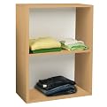 Way Basics Rectangle Plus Eco-Friendly Modern 2-Shelf Storage Unit, Cedar Wood Grain
