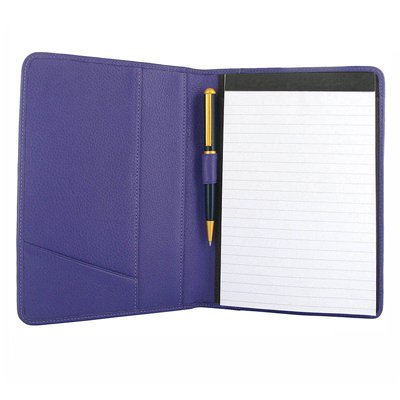 Purple Italian Leather Junior Padfolio