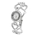 Geneva Platinum Heart Link Bracelet Watch
