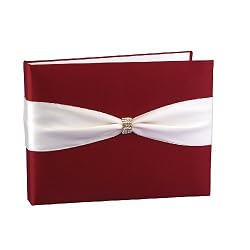 Hortense B. Hewitt Wedding Accessories, Guest Book, Beautiful and Bold, Claret, 7.5-Inches x 5.75-Inches