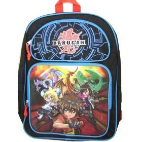 Bakugan Battle Brawlers Backpack; Kids Large School Book Bag Back Pack