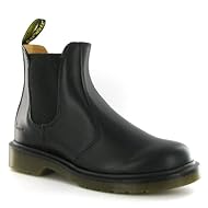 dr martens faux leather 2976 chelsea boots in black smooth