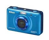 Nikon Coolpix S30 Digitalkamera (10 Megapixel, 3-fach opt. Zoom, 6,7 cm (2,7 Zoll) Display, bildstabilisiert, wasserdicht bis 3m) blau