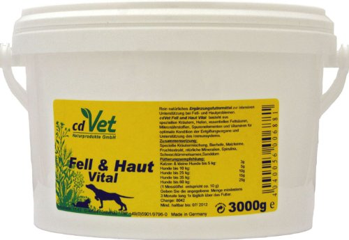 cdVet Naturprodukte 688 Fell und Haut Vital Hund & Katze 3000 g Preisvergleich