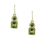 1928 Jewelry Green Square Drop Earrings