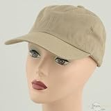Washed Ladies Polo Caps-Khaki