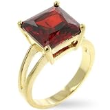WOMEN'S GOLD PLATED RINGS W/COLORED CZ - C'este Di Amore