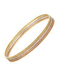 CLK Diamond 14K Three Tone Gold 2.61CTW Diamond Bracelet