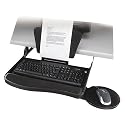 Kensington In-line Copyholder Underdesk Keyboard Drawer with Wrist Rest and Mouse Pad (K60068A)