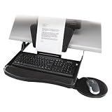 Kensington In-line Copyholder Underdesk Keyboard Drawer with Wrist Rest and Mouse Pad (K60068A)