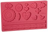 Wilton Fondant and Gum Paste Silicone Mold, Folk