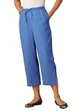 41t 5g2TYAL. SL160  Woman Within Plus Size Capris, Denim, Drawstring Waist