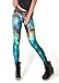 EAST KNITTING Women's Galaxy Printed Seamless Leggings (S-4XL,Colorful)