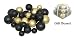 Pack of 27 Shatterproof Black & Gold Christmas Ball Ornaments - Gift Boxed