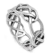 Sterling Silver Plain Rings - Face Height: 8mm - Sizes: 8-14