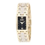 Elgin Men's FG1042 Austrian Crystal Accented Solid Link Bracelet Watch