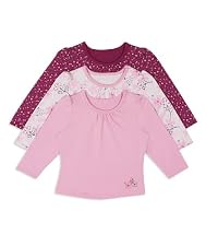 Pink long-sleeve tops - 3pk