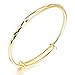 Girl Era Best Gift Fine Cut 18k Gold Polished Bangle Bracelet