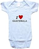 I LOVE GUATEMALA - GUATEMALA BABY - Country Series - White, Blue or Pink Onesie / Baby T-shirt