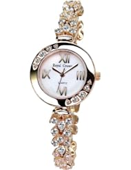 Gemorie Women Fashion Round Watch with Jewelry Band in Rose Gold Plating (128971-RG)