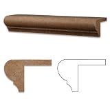 Noce Travertine Honed 2 X 12 x 3 Corner Ogee Stair Tread Trim - Box of 5 pcs.