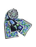 Emilio Pucci Atom Printed Silk Oblong Scarf Blue