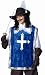 Mens Adult Halloween Renaissance Costumes Three Musketeers French Cavalier Swordsmen Costume Theme Party Outfit
