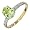 9ct Yellow Gold Green Amethyst & Diamond Ring.