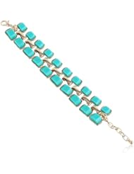 Chain Link Resin Inlay Bracelet, 7"